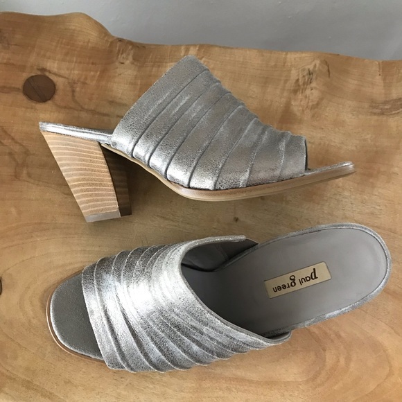 Paul Green Shoes - ⬇️🔥NWOT Paul Green Metallic Leather Slides